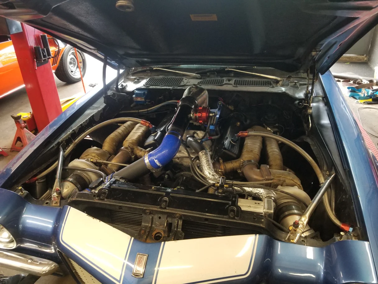 Big turbo install on a Camaro