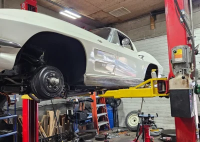 Classic Corvette on the lift
