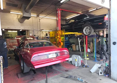 Red Pontiac Trans Am Firebird on the Dyno