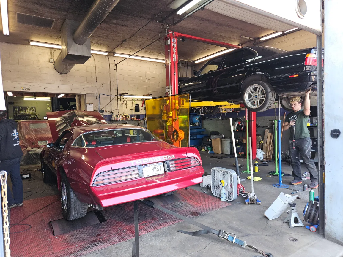 Red Pontiac Trans Am Firebird on the Dyno
